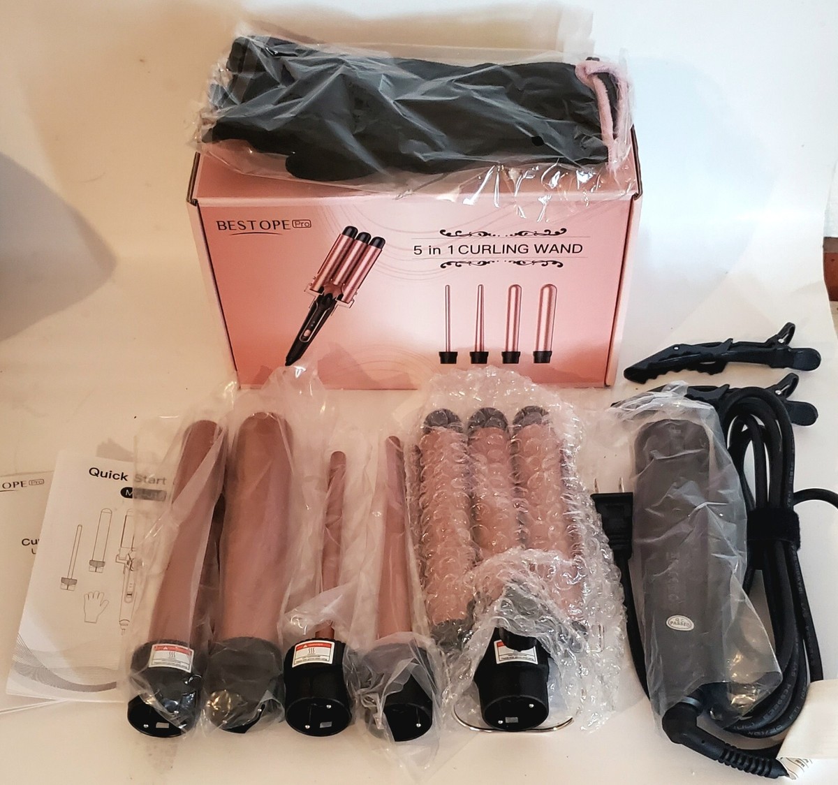Waver Curling Iron Curling Wand, BESTOPE PRO in Beach Wave