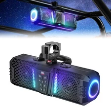 KEMIMOTO 16'' Midnight 40B RGB UTV Sound Bar w/Battery 300W For 1" - 2" Roll-Bar