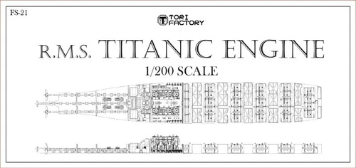 Tori Factory 1/200 TITANIC ENGINE SET Resin Model Kit #FS-21