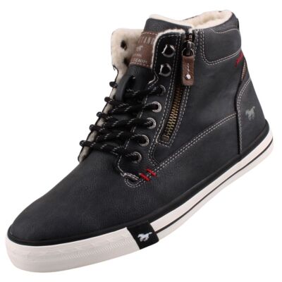 Mustang Herren High Top Sneaker Stiefel Schwarz 4072604/9 gefüttert 