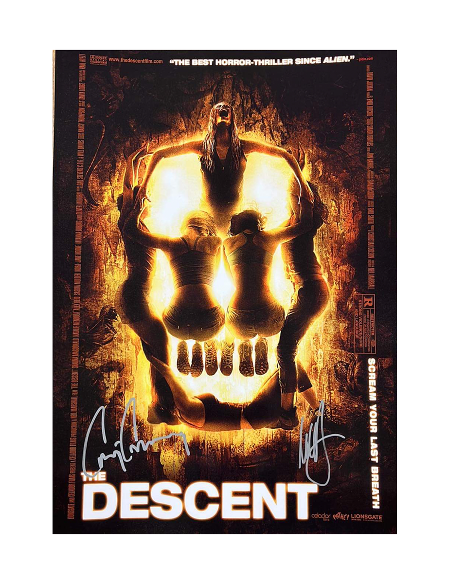 A3 The Descent Print Signed by Craig Conway Neil Marshall +Monopoly  Events COA