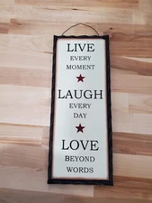 Factory Direct Craft Live Every Moment. Wood Sign