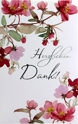 Blaue Blumen Truck Dankeskarten Mit Umschlägen – 24 Stück, 100% Recycelt, Innen Leer, 12,4 X 17,1 Cm