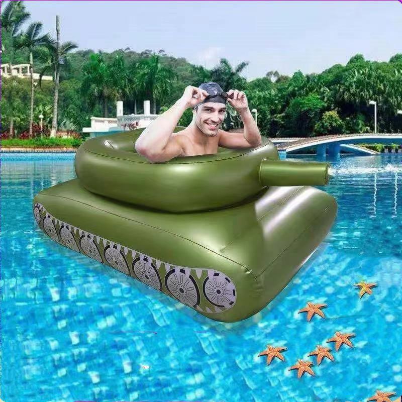 Summer Pool Toy Inflatable Large Tank Tube Water Gun Holder Green