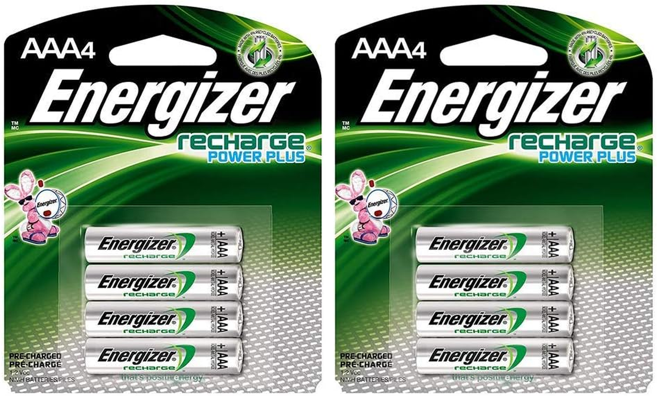 Rechargeable AAA Batteries, Nimh, 800 Mah, Pre-Charged, 4 Count (Recharge Power-image