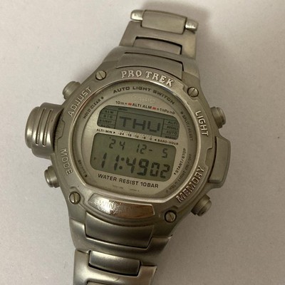 USED WORKING CASIO PROTREK DIGITAL PRT-3000 RARE WRISTWATCH GOOD M-4CE7