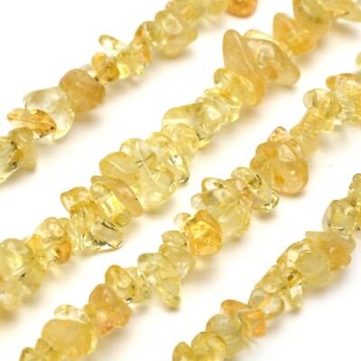 Citrine Chip Beads 32” Strand 5~8mm Gemstone Jewelry Making Bulk