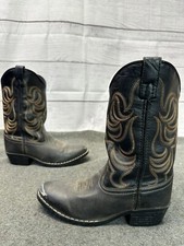 Smoky Mountain Brown Faux Animal Safe Leather Western Cowboy Boots Youth Sz 4