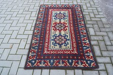 60er Kelim Teppich Handgeknüpft Carpet Rug Shag 156 x 90 Wolle Läufer 70er C11