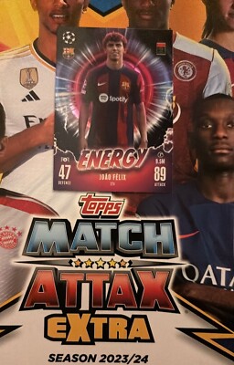 Match Attax Extra 2024 23/24 Energy Card Joao Felix Numbered 5/5