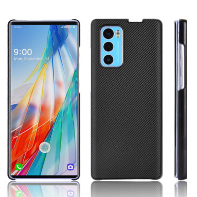 Hot For LG Wing 5G Lightweight Shockproof Hybrid Carbor Fiber Leather PC Case