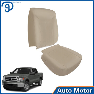 Driver Bottom & Top Perforated  Leather Seat Cover For Ford F150 Laria 2009-2014