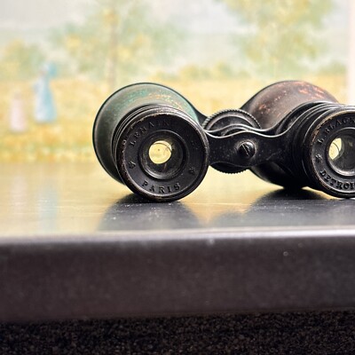 Working Brass Lemaire Fabt Paris Opera Binoculars L. Black Co