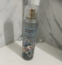 NEW Bath  Body Works Dressed in White Fine Fragrance Body Mist Spray 8 oz Full