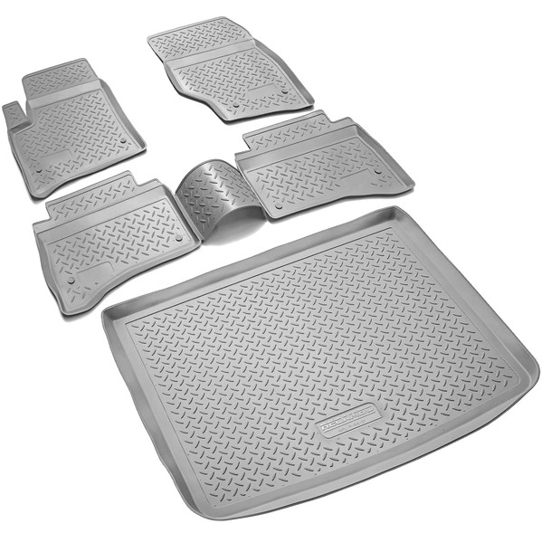 FußMatten & Kofferraumwanne Set Passend FüR Porsche Cayenne I 9PA | BJ 2002-2010-image