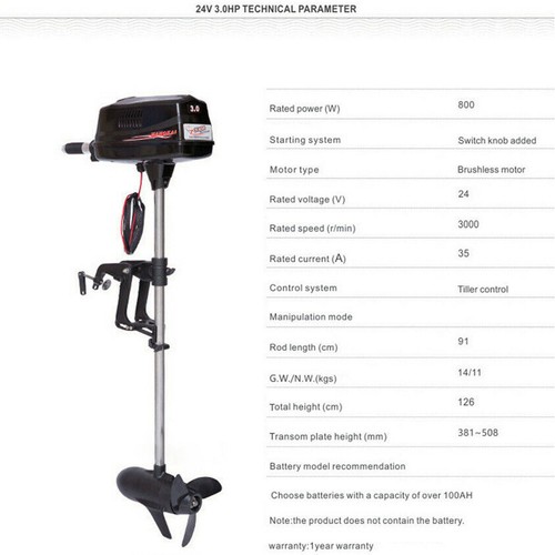 12V/48V Elektroaußenborder Außenbordermotor Fischerboot Schlauchbote Bootsmotor - Bild 60 von 77