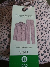 Brand new Cosy Co Speckle - Long Pyjama Set All Size, animal print RRP 32