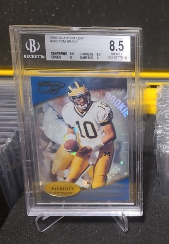 2000 QUANTUM LEAF TOM BRADY #343 BGS 8.5  - Picture 1 of 4