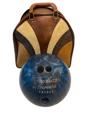 Vintage Brunswick Bowling Ball 15lb Scovill Bag Sports Bowler League Sports