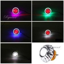 Motorcycle Led Headlight Projector Lens Halo Ring Angel Devil Eye Spot Light