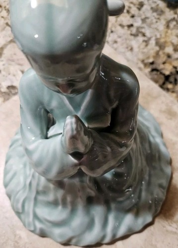 Vintage chinesische Kwan Quan Yin große betende Frau Statue JADE Göttin der Barmherzigkeit - Bild 21 von 24