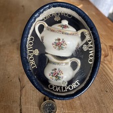 Coalport Ming Rose Miniature Teapot, Cream Jug and Sugar Bowl - Miniature Set