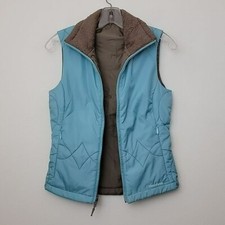 Cloudveil Teal Reversible Brown, Quilted Vest Xs