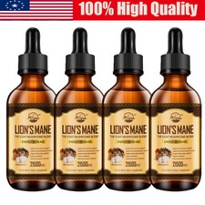Lions Mane Mushroom Extract Organic Non GMO Tincture Liquid Herbal Drops 2 Fl Oz