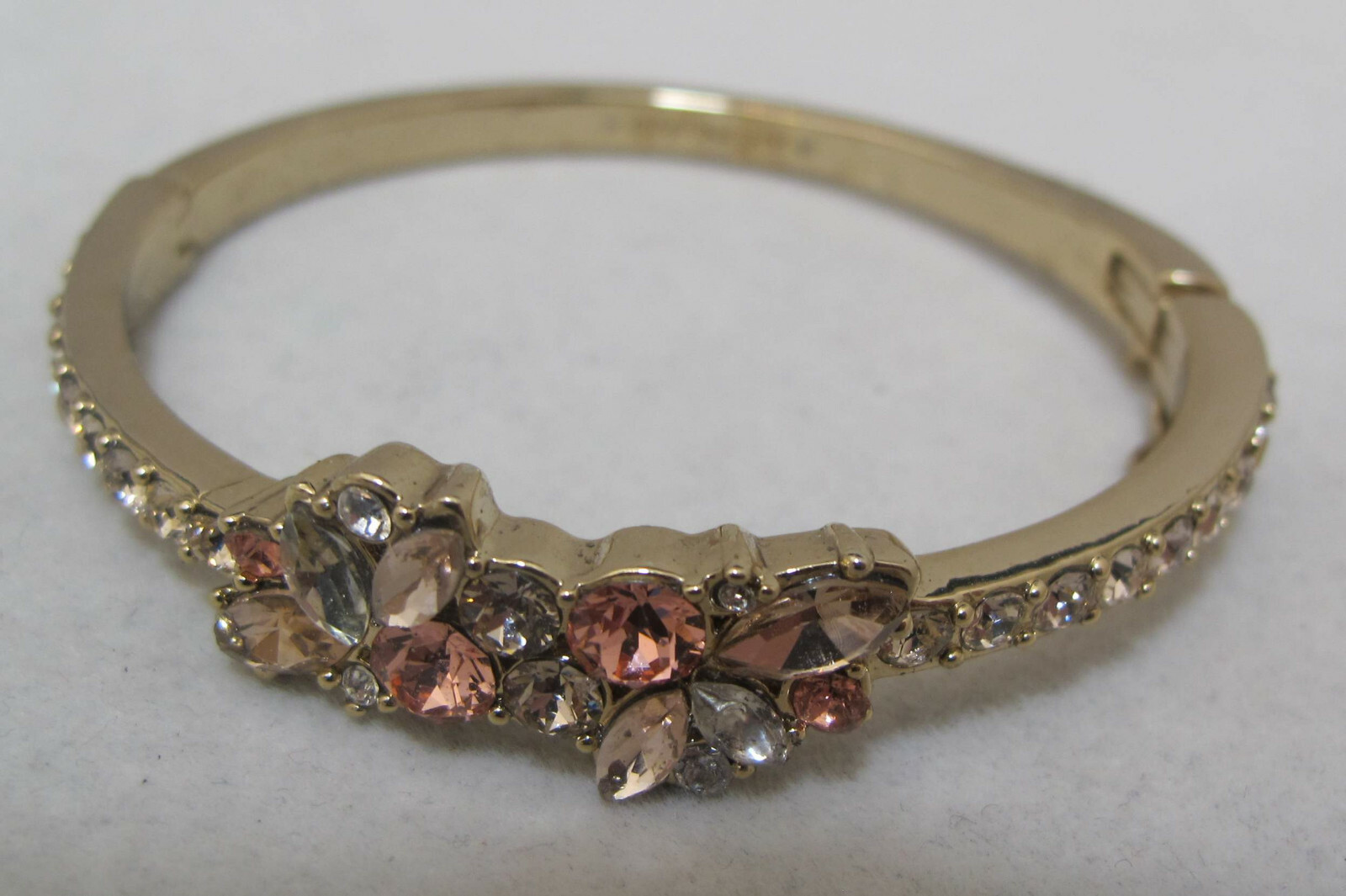 GIVENCHY Pink & Clear Multi-Shape Crystals Gold T… - image 2