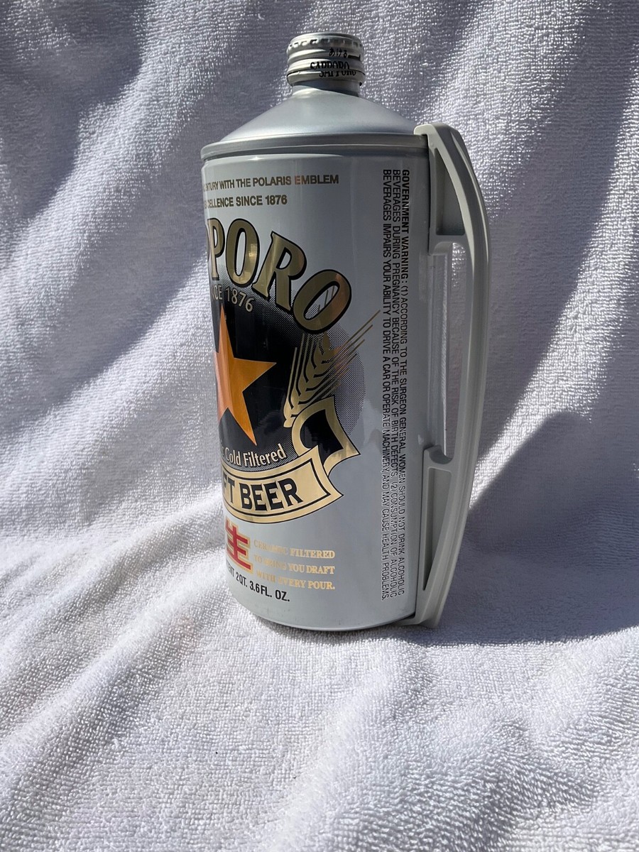 Vintage Import Beer Sapporo Original Draft Beer Mini Keg Can with