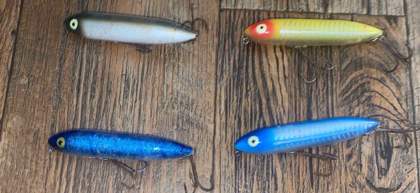 Lot of 4 Original Heddon Zara Spook Topwater Fishing lures Vintage eBay