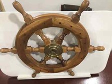 Antique Designed 24 Brass Wood Boatship Steering Wheel Nautical Dcorative Antique Designed 24 Brass Wood Boatship Steering Wheel Nautical Dcorative