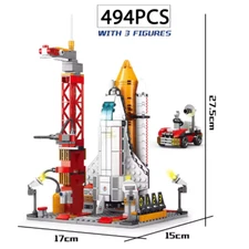 Space Aviation Manned Rocket Building Blocks With Astronaut Figure City