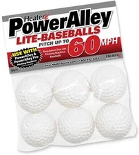 Heater Sports PowerAlley 60 MPH White Lite Baseballs