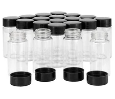 20 Pack 20 ml Clear Glass Vials with Screw Caps 5 Dram Small Size Storage Bottle