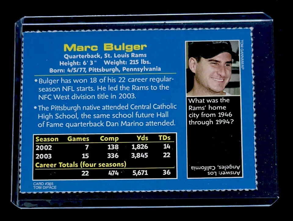 MARC BULGER RARE SPORTS ILLUSTRATED FOR KIDS SI 2004 ST LOUIS RAMS NM+ - Image 2 of 2