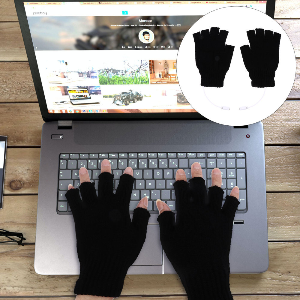 Arthritis Hands Mitten Heated Gloves Mittens USB Electrothermal eBay