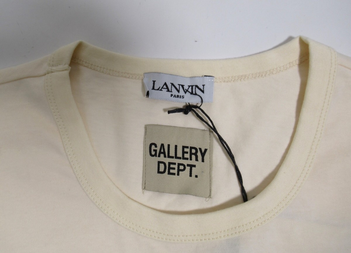 Gallery Dept x Lanvin Relaxed Hand Painted Washed T.shirt Yellow