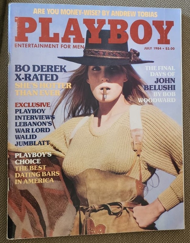 PLAYBOY MAGAZINE July 1984 with BO DEREK / LIZ STEWART and John Belushi article