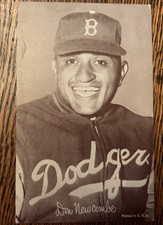 BASEBALL Collectible NY BROOKLYN DODGERS DON NEWCOMBE Arcade Style Postcard