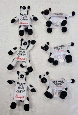 CHIK FIL A Cow Plush Eat Mor Chikin Stuffed Animal  4'' Promo 2024 lot of 6