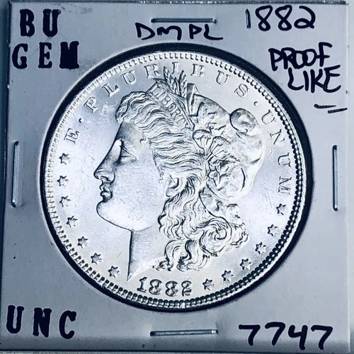 1882 BU GEM MORGAN SILVER DOLLAR UNC /MS+++ U.S. MINT RARE COIN 7747