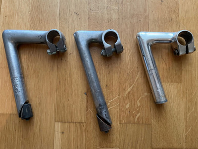 3TTT, ITM, Raleigh / 1'' Zoll Rennrad Vorbau / 3x Konvolut: 60mm, 80mm, 100mm