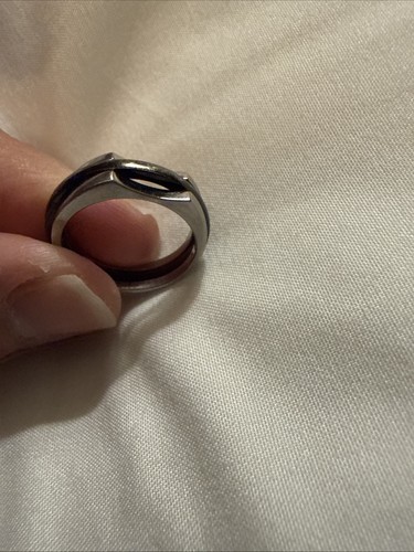 Mens Wedding titanium ring made of Titanium 2 tone