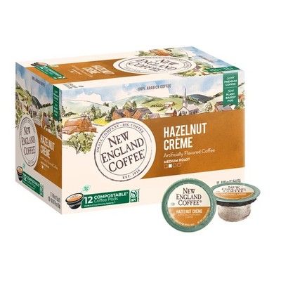 Hazelnut Crème Medium Roast Single Serve Pods, 12ct Box (Pack of 1)