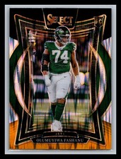 Olumuyiwa Fashanu Rookie Jets 2024 Panini Select #66 Black & Orange Shock