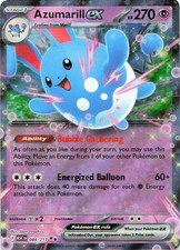 POKEMON Azumarill ex #084/217 Holofoil ME: Ascended Heroes NM 