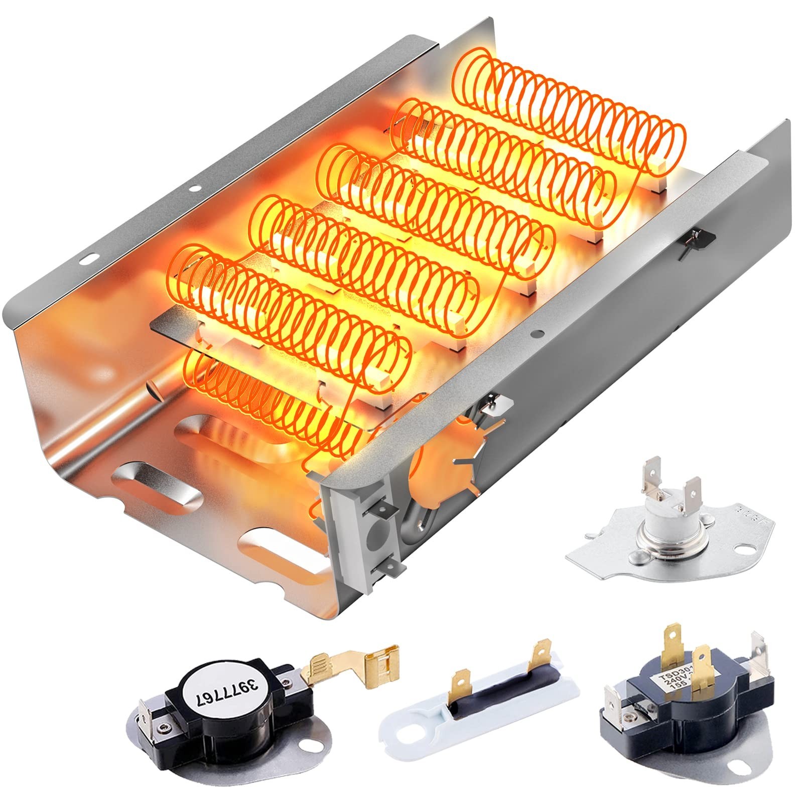SUMNEW Upgraded 279838 Dryer Heating Element Kit, 5400W 240V, Compatible with...