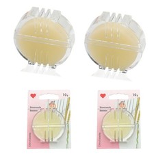 ZLY 2PCS Thread Wax Beeswax Conditioner for Sewing 5x5x1.4cm, colorless