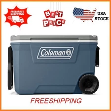 Coleman 316 Series 62QT Hard Chest Wheeled Cooler, Lakeside Blue FREESHIPPING